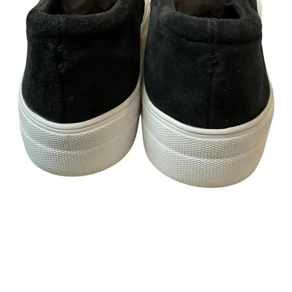Steve Madden Women's Gills Black Suede Leather Slip-on Sneakers 8.5